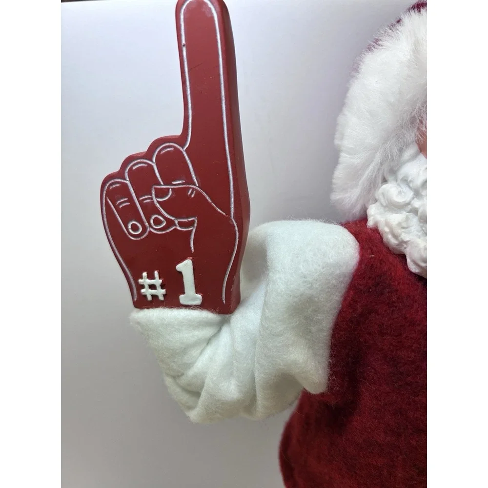 Florida State Seminoles #1 Foam Finger Santa. 12in tall